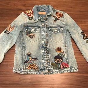 Blank NYC Embroidered Denim Jacket NWOT